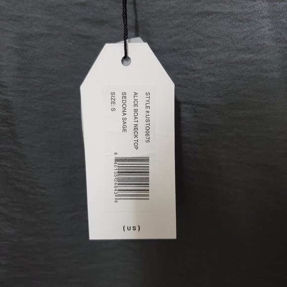 NWT Universal Standard Alice Satin Boatneck Top Sedona Sage Green gray - Picture 9 of 14